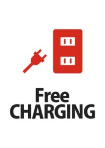 Free（CHARGING）の注意貼り紙テンプレート