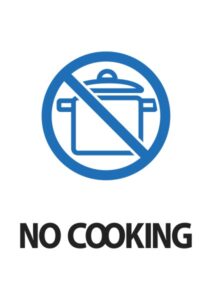 No（Cooking）の案内貼り紙テンプレート