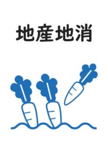 地産地消（にんじん）の案内貼り紙テンプレート