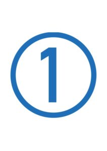数字（1）の案内貼り紙テンプレート