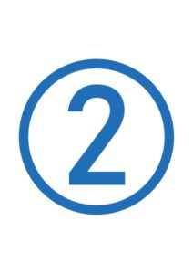 数字(2)の案内貼り紙テンプレート