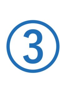 数字(3)の案内貼り紙テンプレート