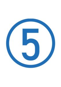 数字（5）の案内貼り紙テンプレート