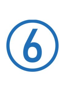 数字(6)の案内貼り紙テンプレート