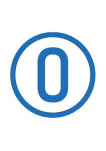 数字(0)の案内貼り紙テンプレート