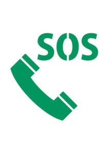 SOS電話の案内貼り紙テンプレート