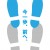 男性用トイレの使用時にもう少し近づいてもらうための貼り紙テンプレート